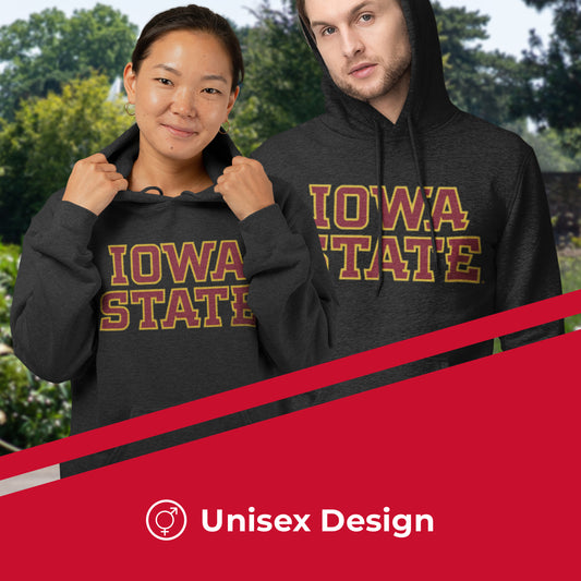 Iowa State Cyclones NCAA Fan Hoodie Sweatshirt Men Women - Charcoal
