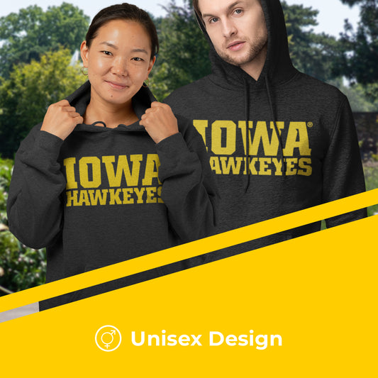Iowa Hawkeyes NCAA Fan Hoodie Sweatshirt Men Women - Charcoal