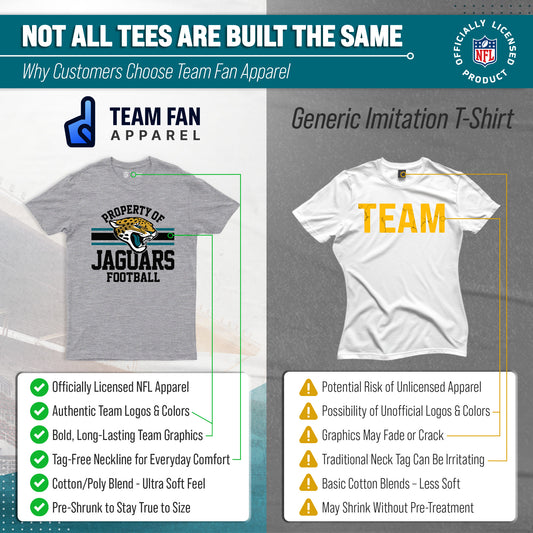 Jacksonville Jaguars NFL Property Of T-Shirt - Sport Gray