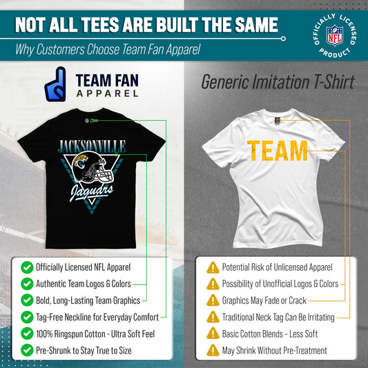 Jacksonville Jaguars NFL Retro Triangle T-Shirt - Black