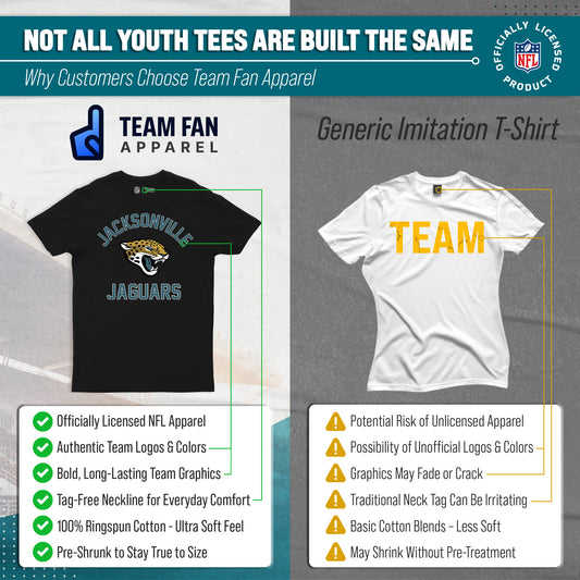 Jacksonville Jaguars Youth NFL Football T-Shirt - Black