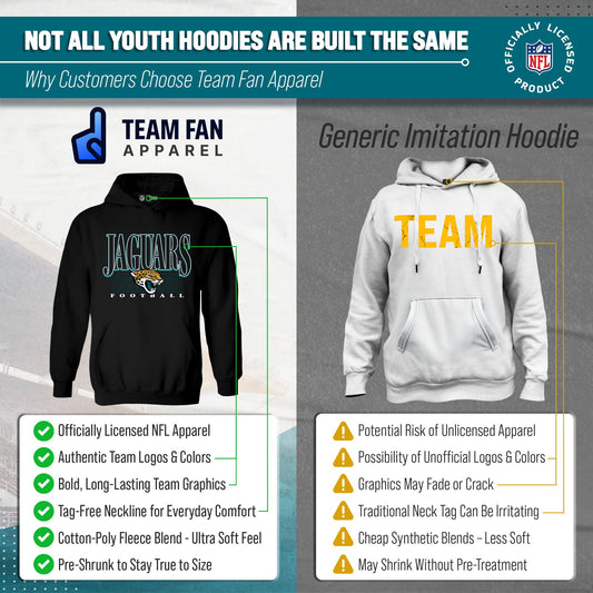 Jacksonville Jaguars NFL Youth Overtime Blueprint Fleece Hoodie Sweatshirt - Black