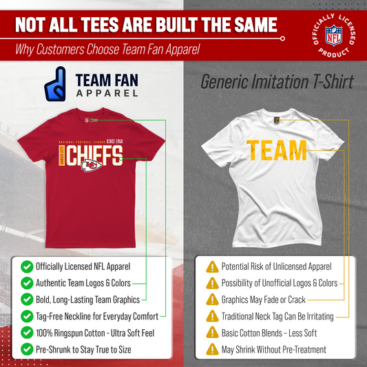 Kansas City Chiefs NFL Shirt Men Women Unisex Tag-Free Cotton Gameday Tee - Red