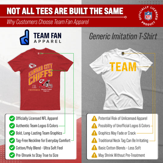 Kansas City Chiefs NFL Distressed Helmet T-Shirt - Red Heather