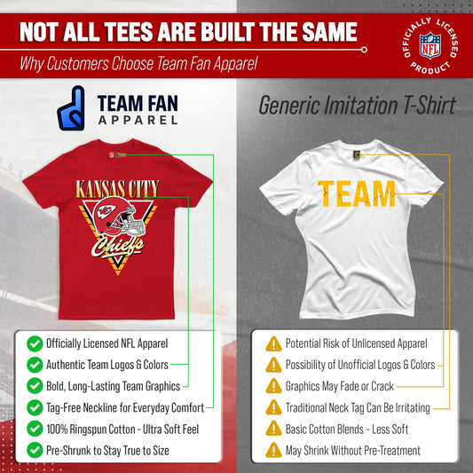 Kansas City Chiefs NFL Retro Triangle T-Shirt - Red