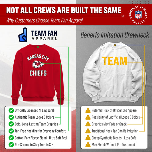 Kansas City Chiefs NFL Adult Gameday Football Crewneck Sweatshirt - Red