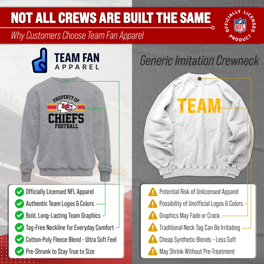 Kansas City Chiefs NFL Property Of Crewneck Sweatshirt - Sport Gray