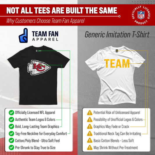 Kansas City Chiefs NFL Throwback Tee - Black Heather