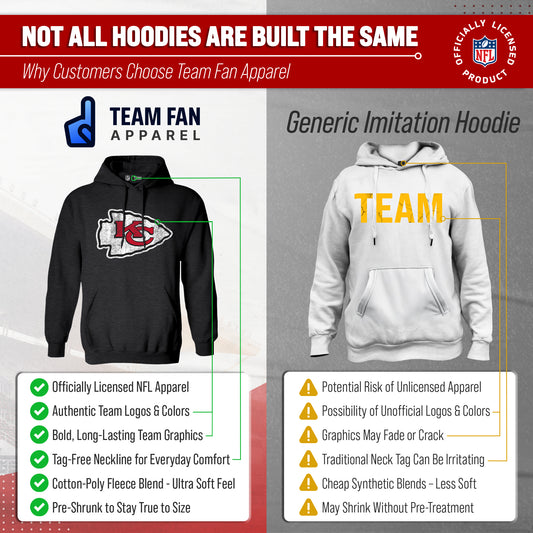 Kansas City Chiefs Modern Throwback Fleece Hoodie - Black Heather