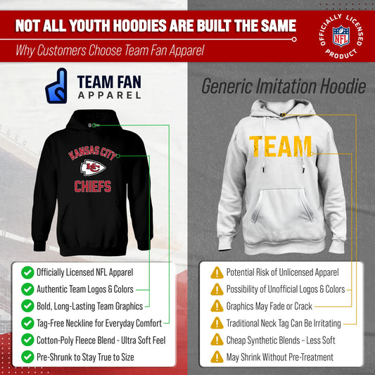 Kansas City Chiefs Youth Gameday Hoodie Sweatshirt - Black