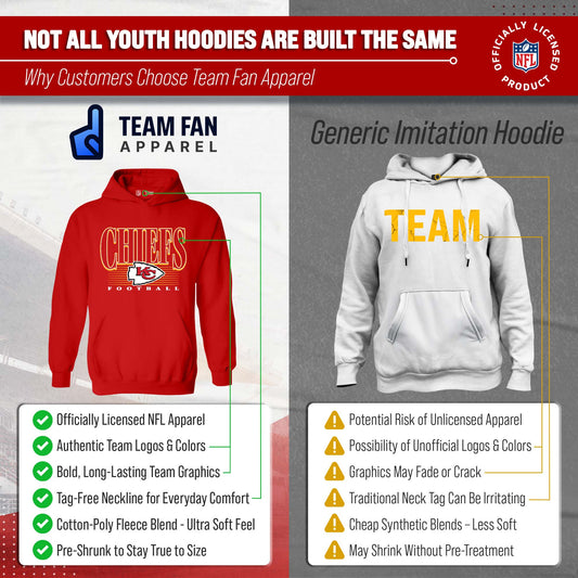 Kansas City Chiefs NFL Youth Overtime Blueprint Fleece Hoodie Sweatshirt - Red