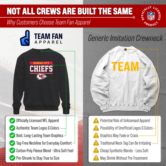 Kansas City Chiefs NFL Team Block Crewneck Sweatshirt - Charcoal