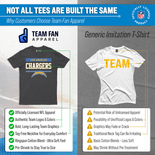 Los Angeles Chargers Charcoal T-Shirt for Men and Women - Charcoal