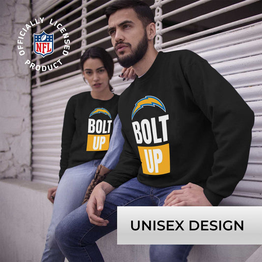 Los Angeles Chargers NFL Adult Slogan Crewneck Sweatshirt - Black