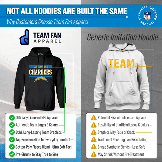 Los Angeles Chargers Charcoal Gameday Hoodie - Charcoal