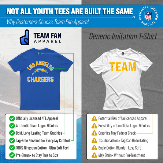 Los Angeles Chargers Youth NFL Football T-Shirt - Royal