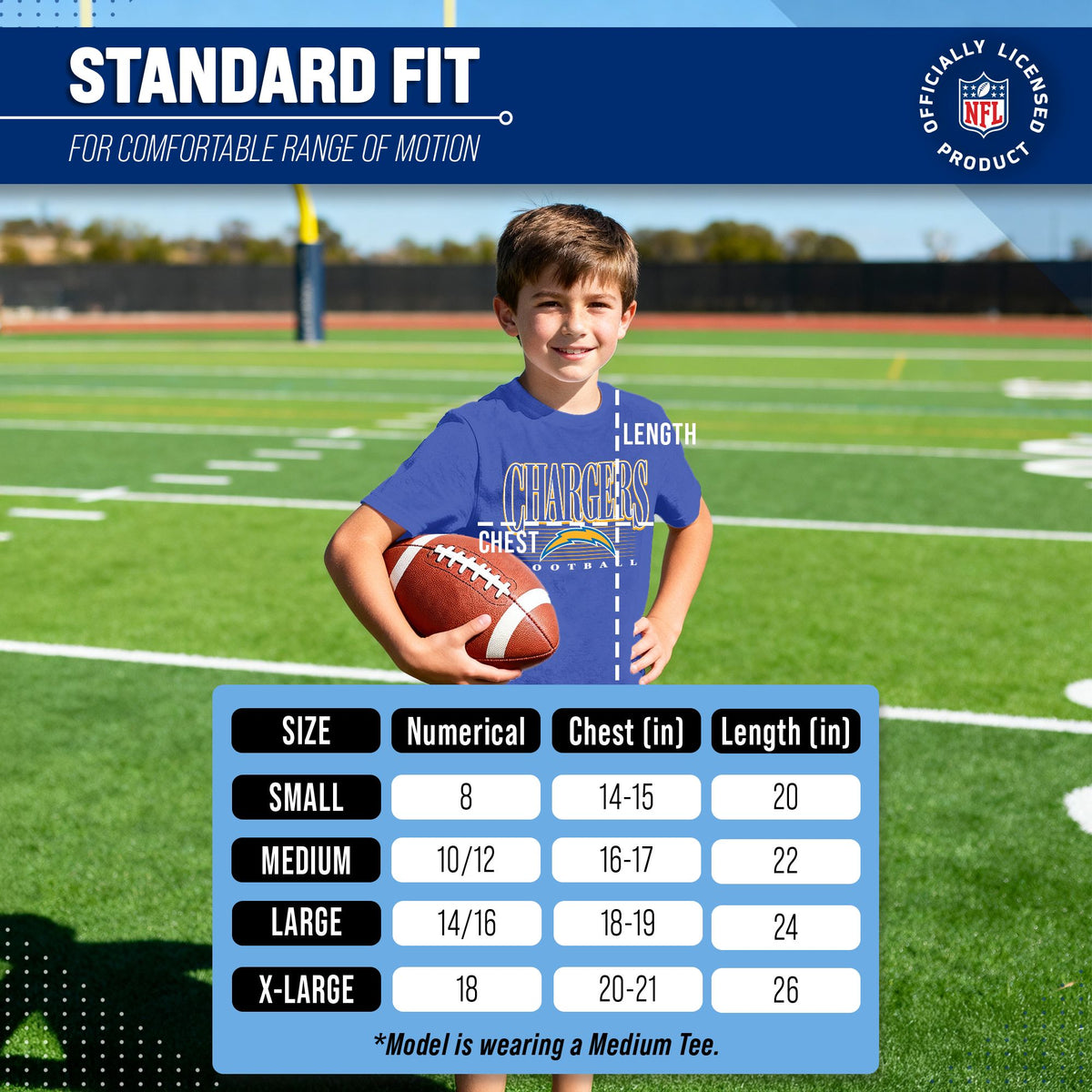 Los Angeles Chargers NFL Youth Overtime T-Shirt - Royal
