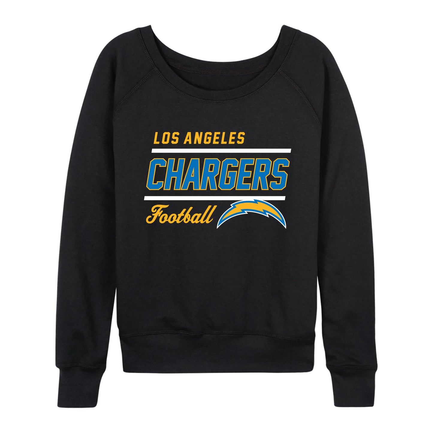 Los Angeles Chargers NFL Womens Crew Neck Light Weight - Black