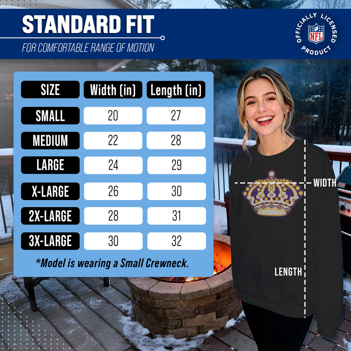 Los Angeles Kings NHL Retro Logo Fleece Crewneck Sweatshirt Men Women - Black Heather