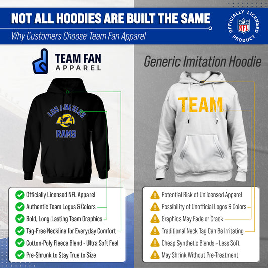 Los Angeles Rams Gameday Hoodie Pullover Sweatshirt - Black