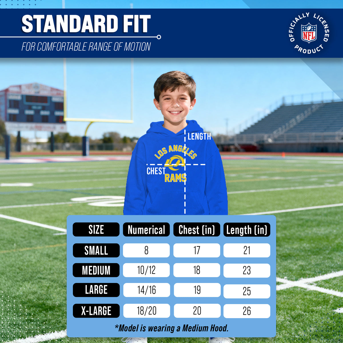 Los Angeles Rams Youth Gameday Hoodie Sweatshirt - Royal