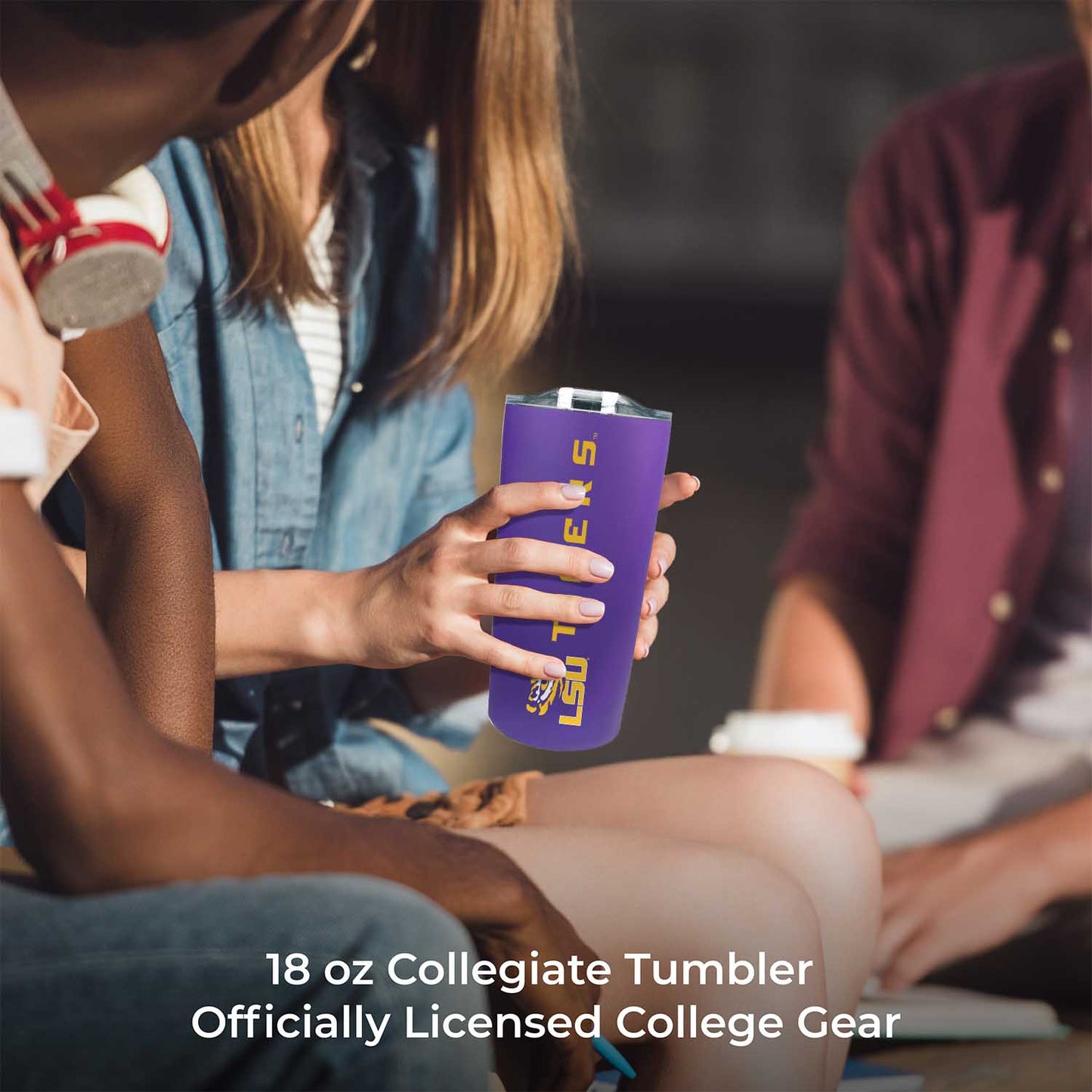 LSU Tigers Campus Colors NCAA Tumbler - Purple