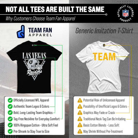 Las Vegas Raiders NFL Retro Triangle T-Shirt - Black