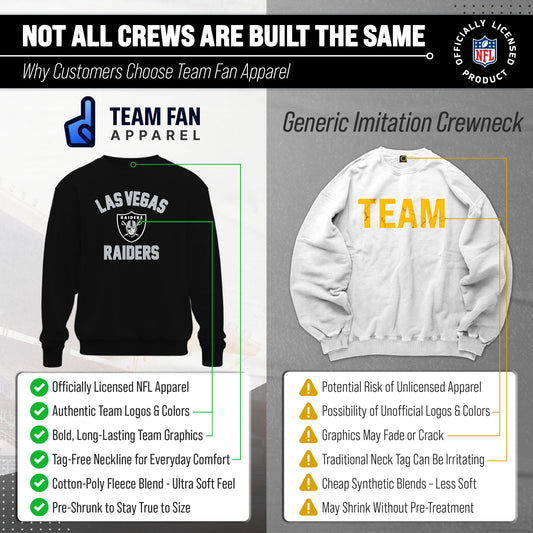 Las Vegas Raiders NFL Adult Gameday Football Crewneck Sweatshirt - Black