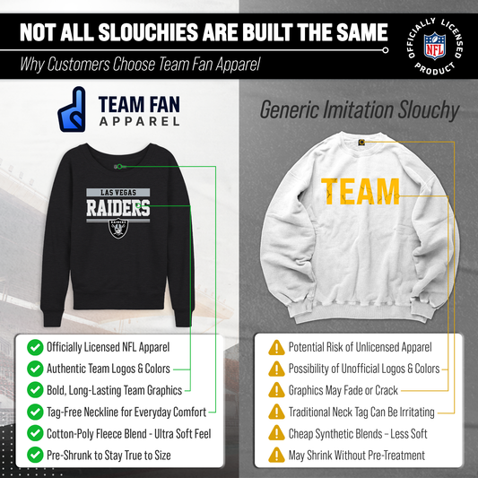 Las Vegas Raiders Los Angeles Chargers NFL Women's Slouchy Crewneck Sweatshirt - Charcoal