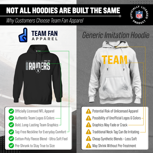 Las Vegas Raiders NFL Modern Endzone Fleece Hoodie Black Sweatshirt - Black