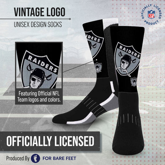 Oakland Raiders NFL V Curve Socks - Black
