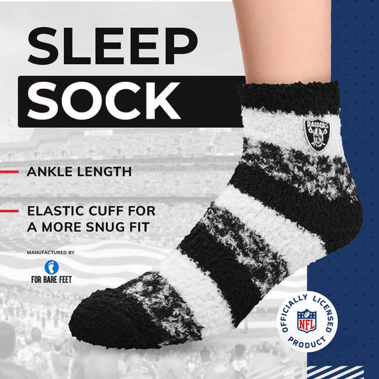 Las Vegas Raiders NFL Fuzzy Slipper Socks Women - Black