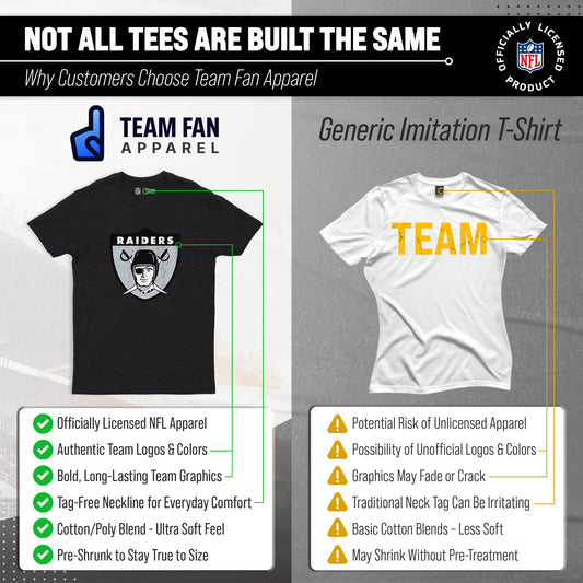 Las Vegas Raiders NFL Throwback Tee - Black