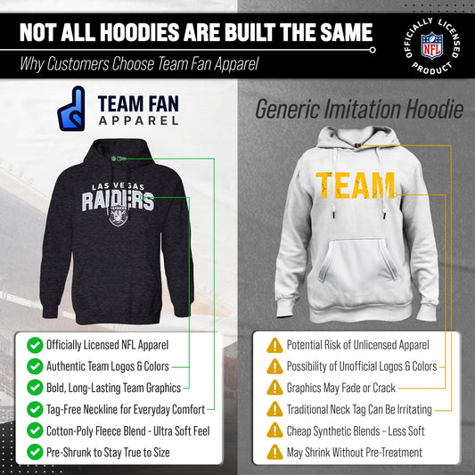 Las Vegas Raiders Starting Fresh Fleece Hoodie - Black Heather