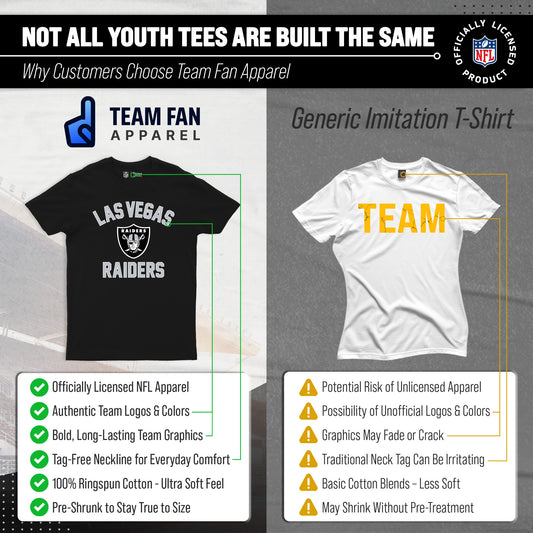 Las Vegas Raiders Youth NFL Football T-Shirt - Black