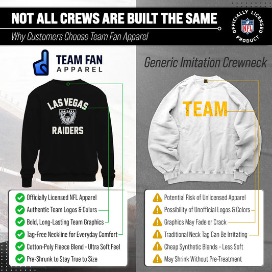 Las Vegas Raiders Gameday Crewneck Sweatshirt - Black