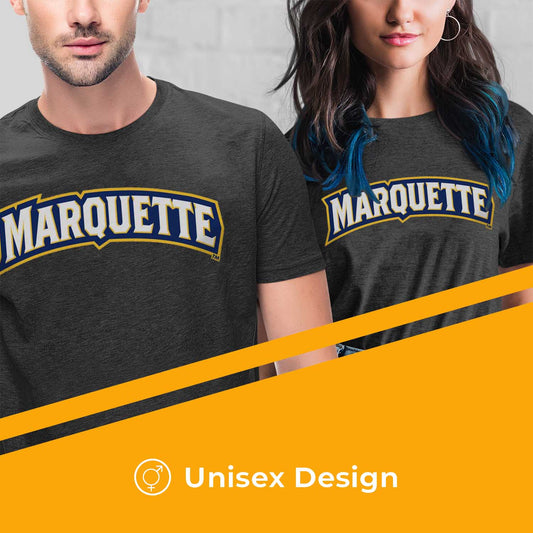 Marquette Golden Eagles NCAA Cotton Blend Charcoal T-Shirt Men Women - Charcoal