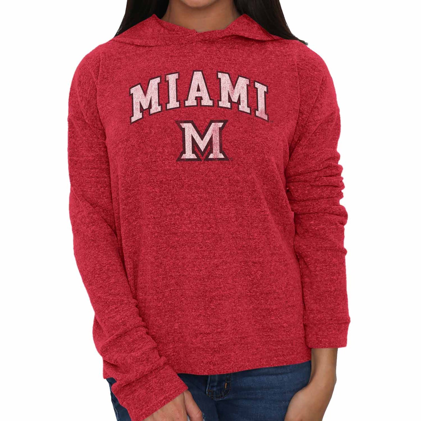 Miami Redhawks NCAA University Women's Hoodie - Red