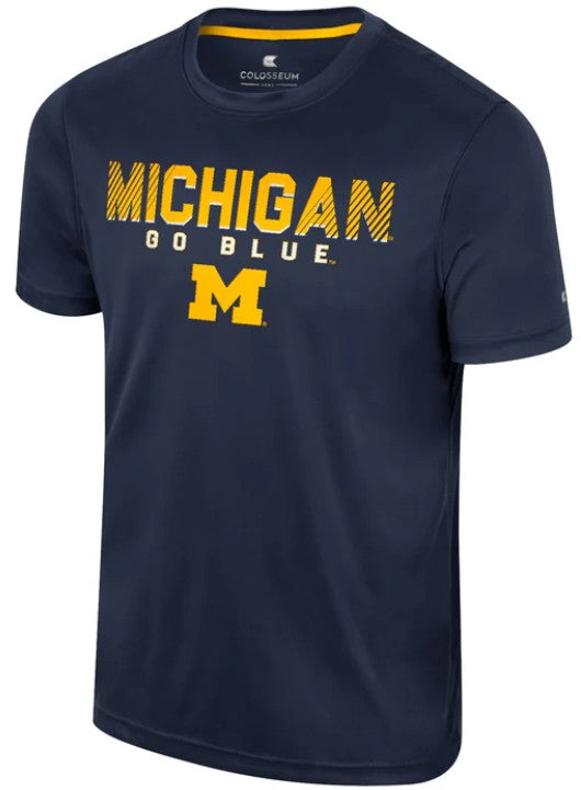Michigan Wolverines Adult Soft Vintage Tailgate T-Shirt – Classic Comfort for Game Day & Beyond - Navy