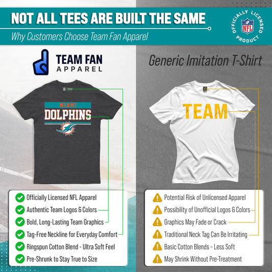 Miami Dolphins Charcoal T-Shirt for Men and Women - Charcoal