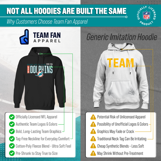 Miami Dolphins NFL Modern Endzone Fleece Hoodie Black Sweatshirt - Black