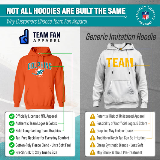 Miami Dolphins NFL Home Team Hoodie Sweatshirt - Orange