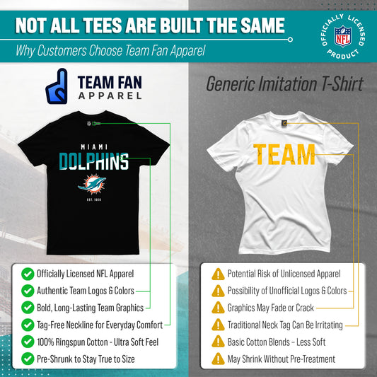 Miami Dolphins NFL Color Block Tee - Black