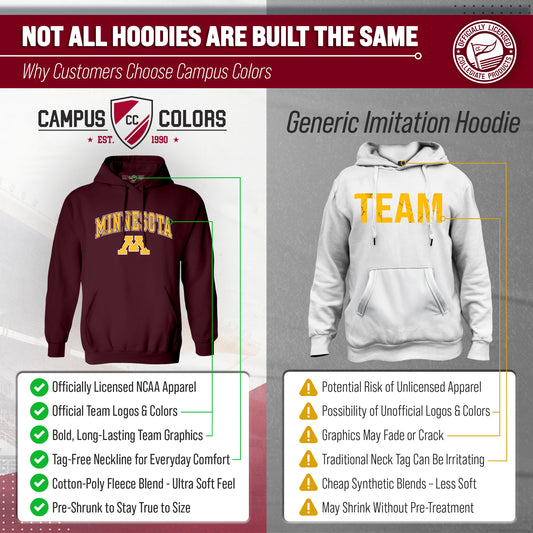 MINN Arch & Logo Gameday Hoodie - Maroon