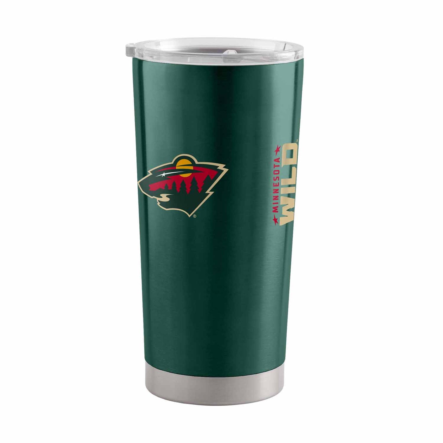 Minnesota Wild NHL Hockey 20oz Stainless Steel Vacuum Insulated Game Day Tumbler with Silicone Grip - Hunter Green