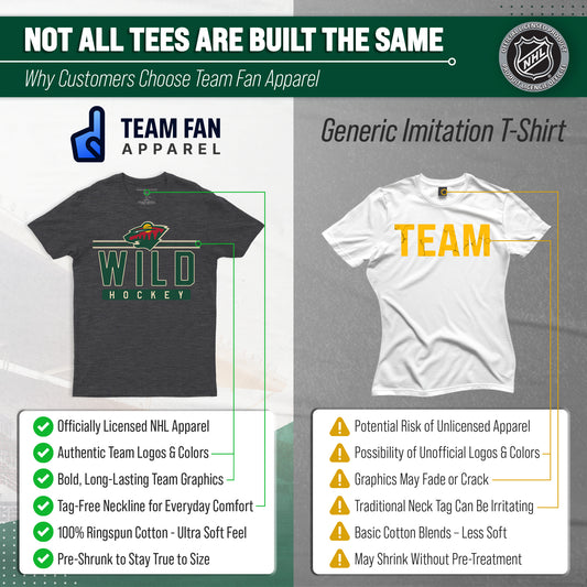 Minnesota Wild T-Shirt NHL Heather Charcoal - Charcoal