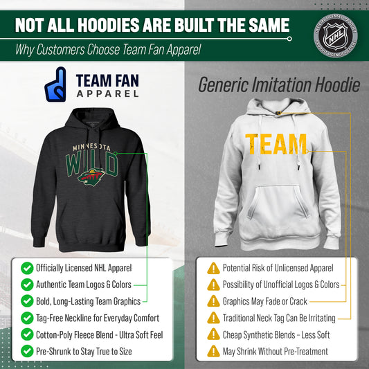 Minnesota Wild Wild Hoodie Fleece Sweatshirt for Men and Women - Black Heather
