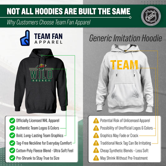 Minnesota Wild Wild Hoodie Sweatshirt for Men and Women - Charcoal