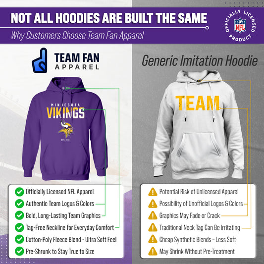 Minnesota Vikings Vikings Hoodie Fleece Sweatshirt for Men and Women - Purple