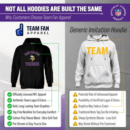 Minnesota Vikings Gameday Hoodie Pullover Sweatshirt - Black